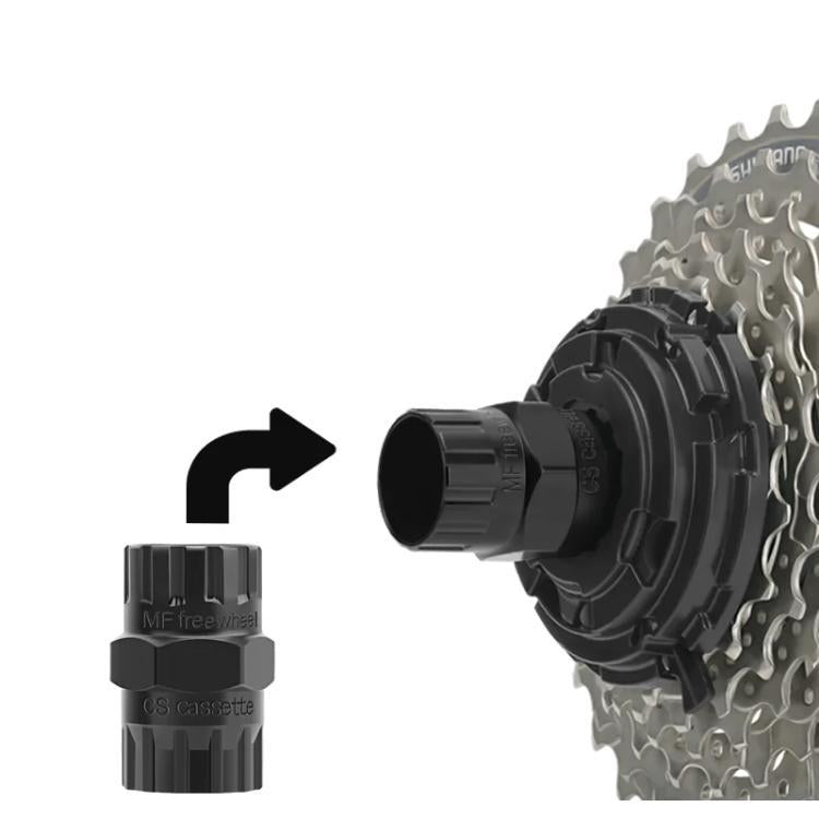 BIKERSAY 2-in-1 Bicycle Freewheel Removal Socket Tool Compatible with Cassette and Threaded Freewheels - BT013X