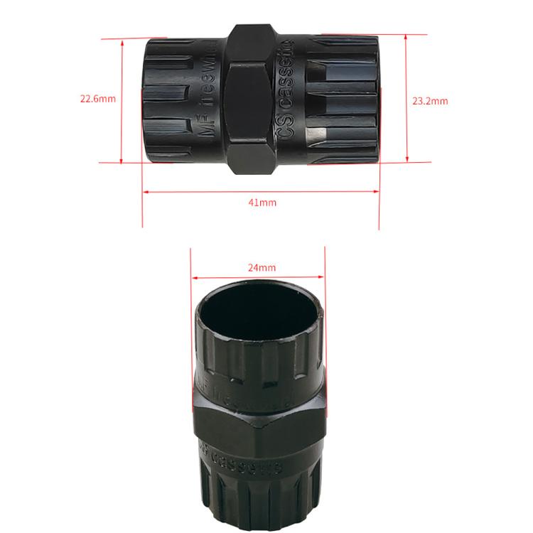 BIKERSAY 2-in-1 Bicycle Freewheel Removal Socket Tool Compatible with Cassette and Threaded Freewheels - BT013X