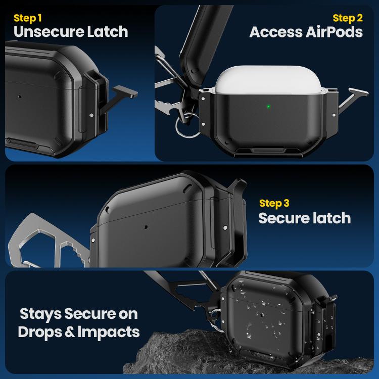 For AirPods 4 Fully Enclosed Shockproof Waterproof Headphone Case