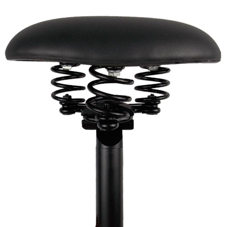 BIKERSAY Noseless MTB Saddle with Spring Shock Absorption Pressure Relief Comfort Bicycle Seat for Mountain Road Bike - Black