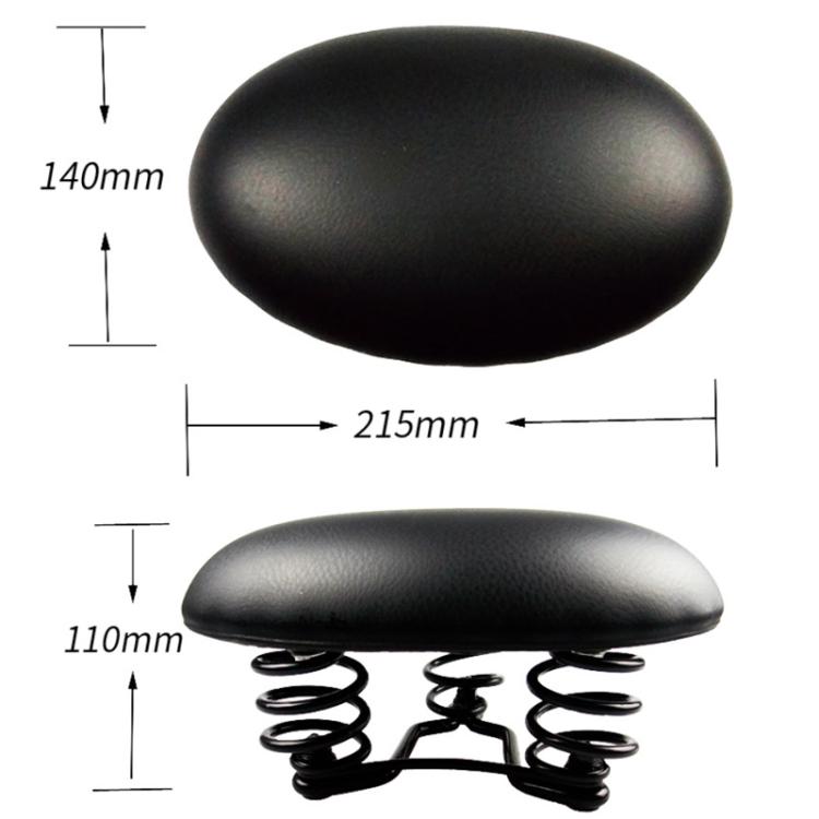 BIKERSAY Noseless MTB Saddle with Spring Shock Absorption Pressure Relief Comfort Bicycle Seat for Mountain Road Bike - Black