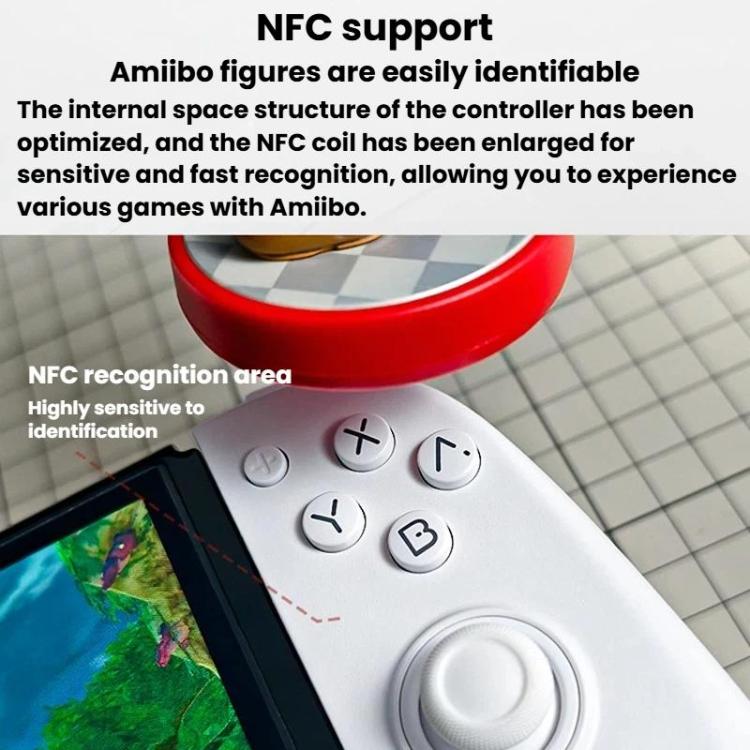 MOBAPAD For Nintendo Switch Split Left & Right Joypad Hall Effect Joystick Game Controller, Spec: S1-HD White