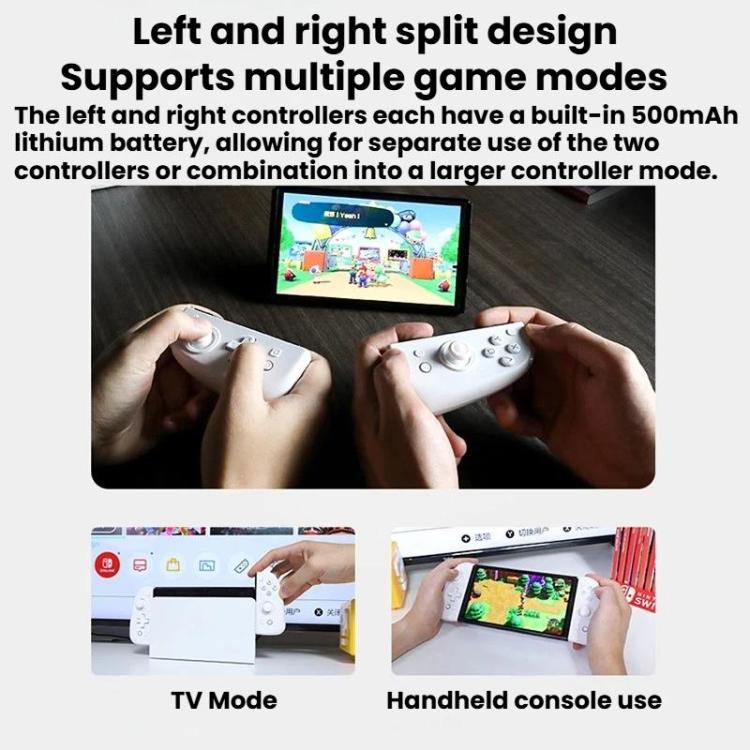 MOBAPAD For Nintendo Switch Split Left & Right Joypad Hall Effect Joystick Game Controller, Spec: S1-HD White