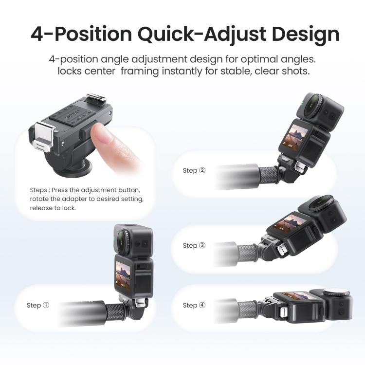For DJI Osmo Nano / Action 6 aMagisn TN14 Adjustable Dual-Direction Magnetic Quick-Release Adapter
