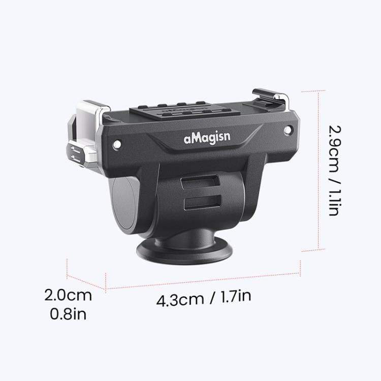 For DJI Osmo Nano / Action 6 aMagisn TN14 Adjustable Dual-Direction Magnetic Quick-Release Adapter