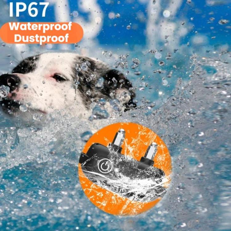 2 in 1 Waterproof Dog Training Collar For Pets - Black