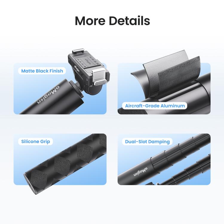 aMagisn PD16 120cm Quick-Release Selfie Stick Gimbal, For DJI Osmo 360 / Action 5 Pro / Action 4 / Action 3