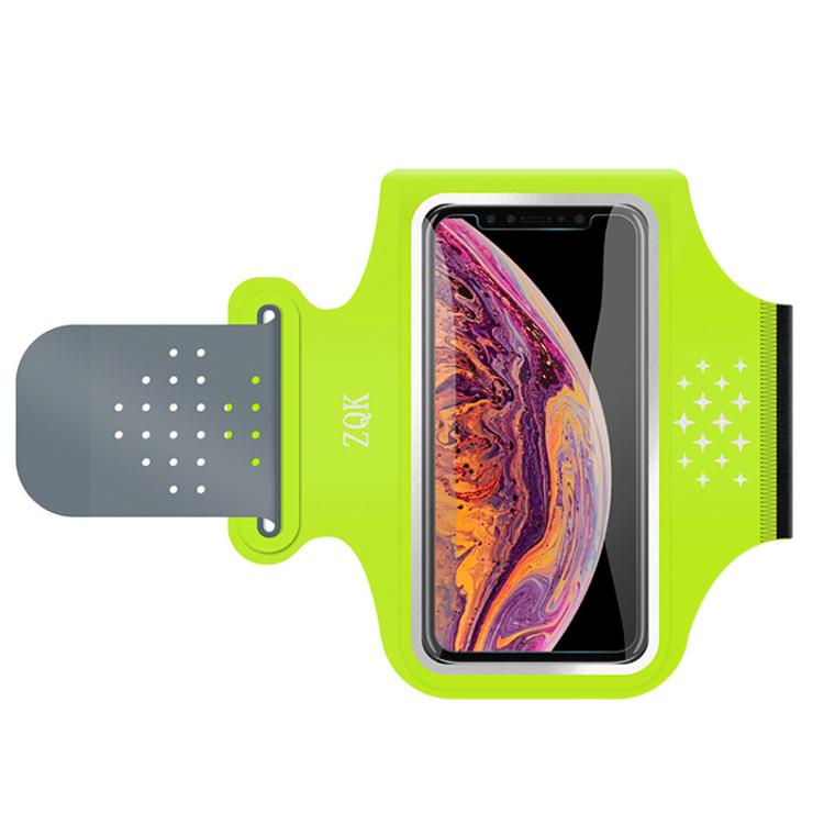 ZQK Touchscreen Armband for Running Phone Holder Breathable & Stretchable for Secure Fit, Size: Large Fluorescent