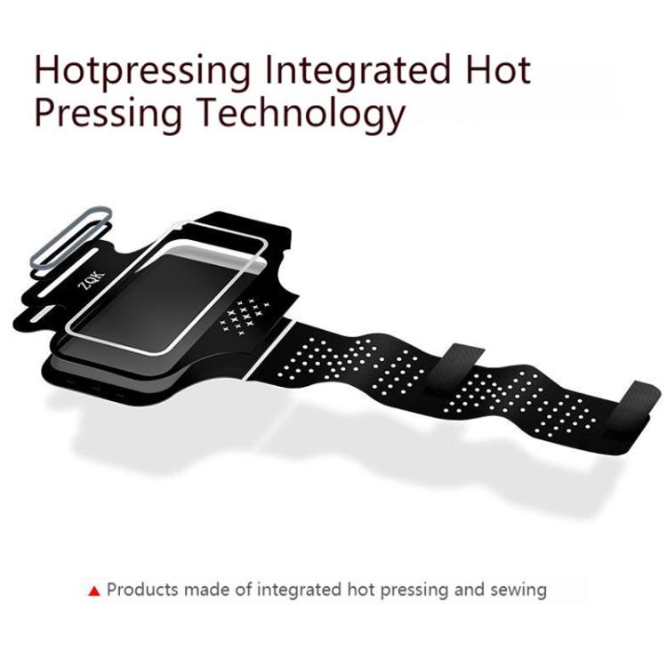 ZQK Touchscreen Armband for Running Phone Holder Breathable & Stretchable for Secure Fit, Size: Small Dark Gray