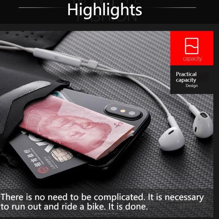ZQK Touchscreen Armband for Running Phone Holder Breathable & Stretchable for Secure Fit, Size: Small Dark Gray