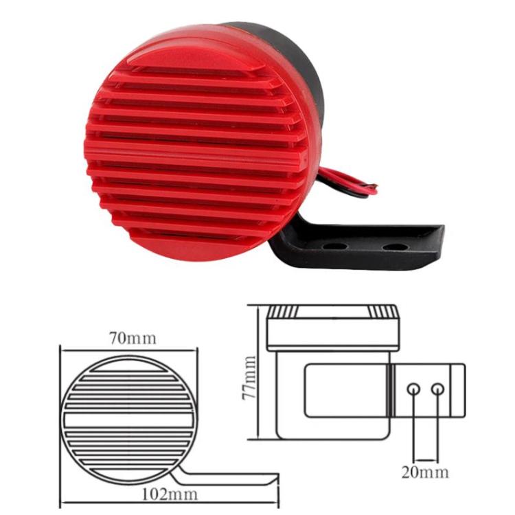 12-80V Voice Reversing Horn for Vehicles - 2-Wire Beeping Sound