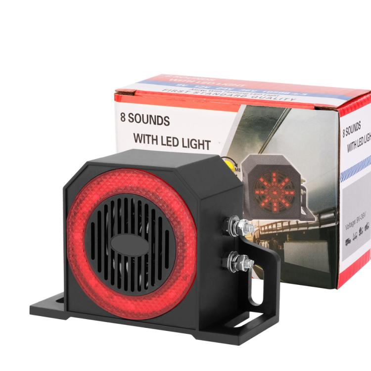 Waterproof Automotive Voice Reversing Alarm/Horn With Light, Specifications: 9-36V