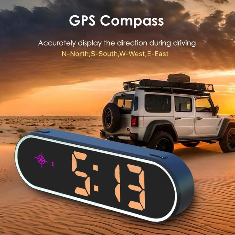 Colorful Head Up Display MPH/KMH Switchable Vehicle Speed Safety Warning Device, Specifications: USB Cable