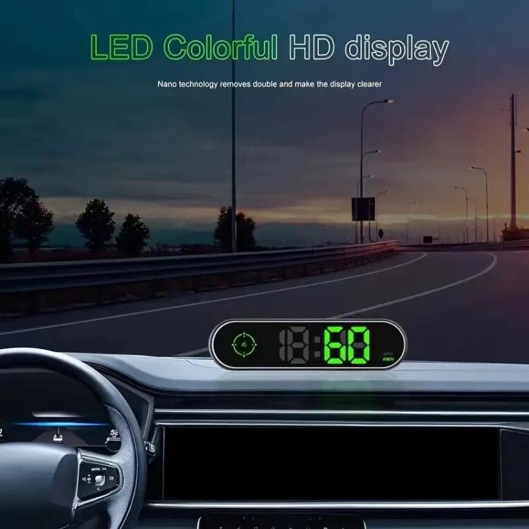 Colorful Head Up Display MPH/KMH Switchable Vehicle Speed Safety Warning Device, Specifications: Dual USB Car Charger