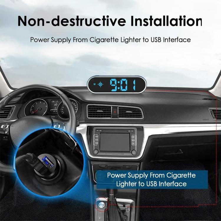 Colorful Head Up Display MPH/KMH Switchable Vehicle Speed Safety Warning Device, Specifications: USB Cable