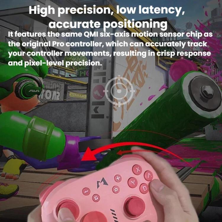For Steam MOBAPAD Chitu HD Wireless Bluetooth Vibration Game Controller - Pink