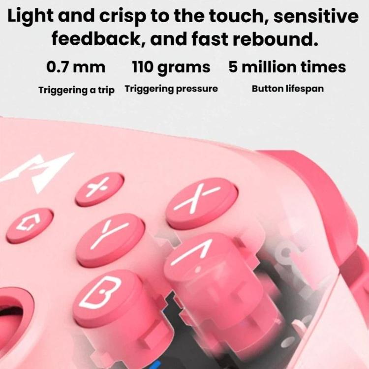 For Steam MOBAPAD Chitu HD Wireless Bluetooth Vibration Game Controller - Pink