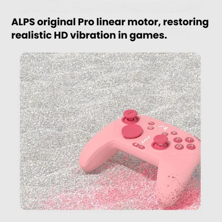 For Steam MOBAPAD Chitu HD Wireless Bluetooth Vibration Game Controller - Pink