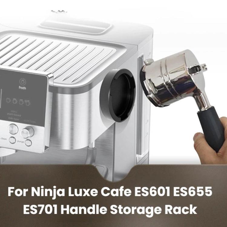 For Ninja Luxe Cafe ES601 ES655 ES701 Handle Storage Rack Adhesive Wall Mount No Drill Tool-Free Organizer - Black