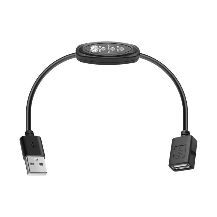 0.3m Push-button T3-speed Adjustable Power Cord - USB Male To Female
