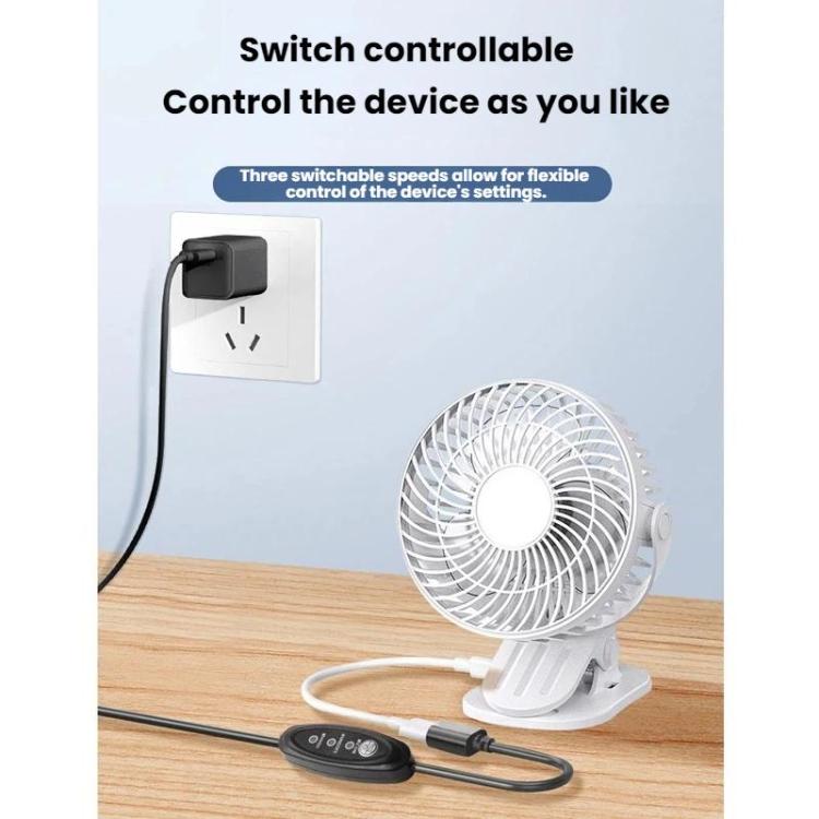 0.3m Push-button T3-speed Adjustable Power Cord - USB Male To Female