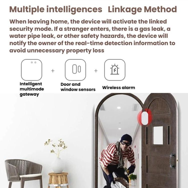 ZG-102Z 2 In 1 Smart Zigbee Door Window Sensor, Compatible With Home Assistant