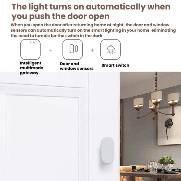 ZG-102Z 2 In 1 Smart Zigbee Door Window Sensor, Compatible With Home Assistant