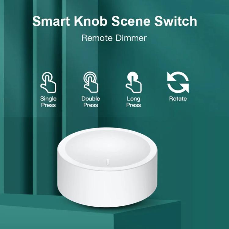 ZG-101ZD Zigbee Knob Button Scene Switch Magnetic Adhesive Free Placement Scene Dimming, Compatible With Home Assistant