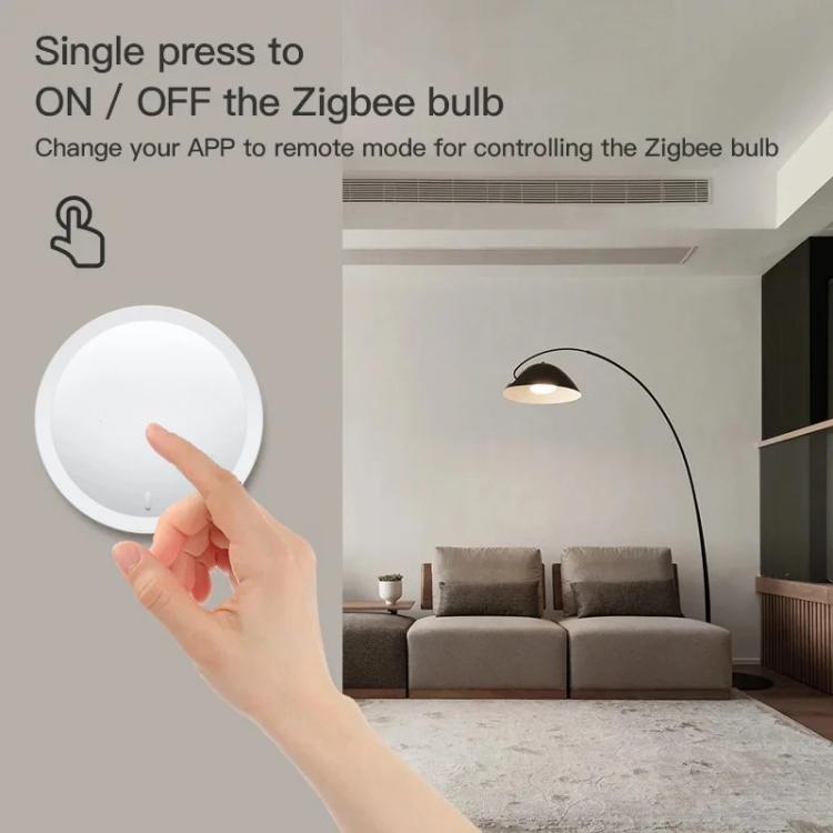 ZG-101ZD Zigbee Knob Button Scene Switch Magnetic Adhesive Free Placement Scene Dimming, Compatible With Home Assistant