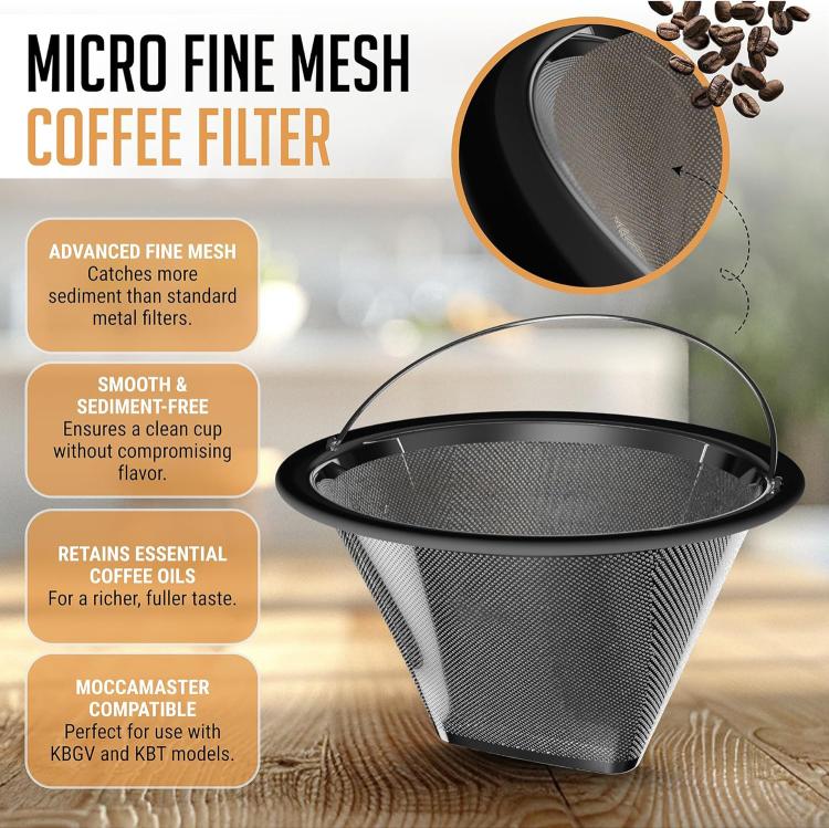 Single Layer Stainless Steel Filter For Moccamaster KBT / KBGV Coffee Maker