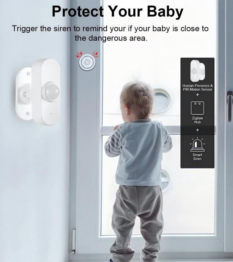 ZG-204ZQ PIR+Light Sensor+Temperature/Humidity+USB Human Presence Sensor Zigbee Low-Power Temperature/Humidity Light Sensor