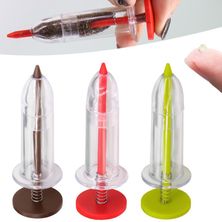 3pcs Garden Bonsai Syringe-Type Seed Planter Handheld Planting Seedling Tool - Random Color Delivery