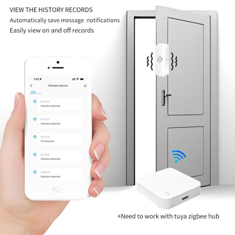 ZG-103ZL Smart Zigbee Vibration Motion Sensor App Control Security Protection Motion Shock Alarm