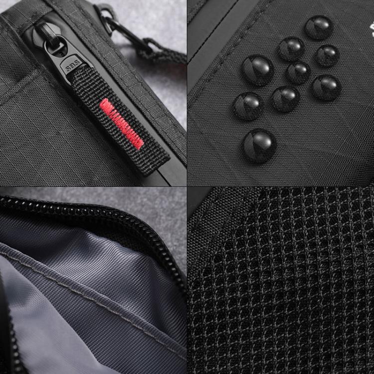 Anti-Theft Card Holder RFID-Protected Portable Key Coin Wallet Multifunctional Travel Document Case, Color: Black With hook