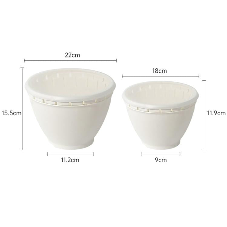 Vegetable Washing Draining Basket Multi-Functional Double-Layer Rice Washing Basin, Size: Large