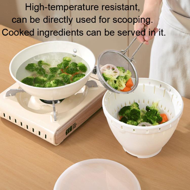 Vegetable Washing Draining Basket Multi-Functional Double-Layer Rice Washing Basin, Size: Large