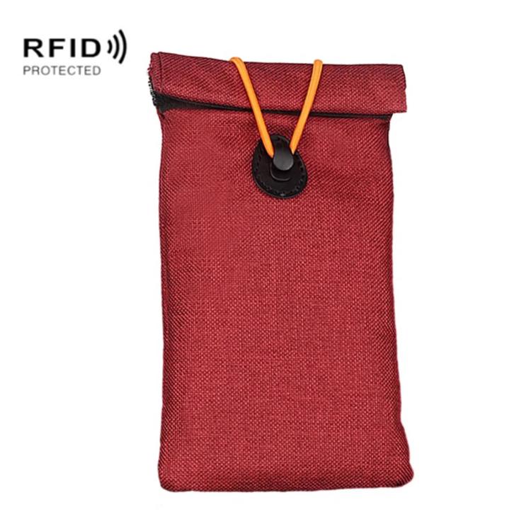 Mobile Signal Shielding Pouch Roll-Up Drawstring Car Key Anti-Theft Bag RFID Credit Card Skimming Protection Pouch