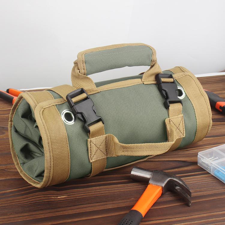 Roll-Up Portable Handheld Repair Tool Storage Bag - Green