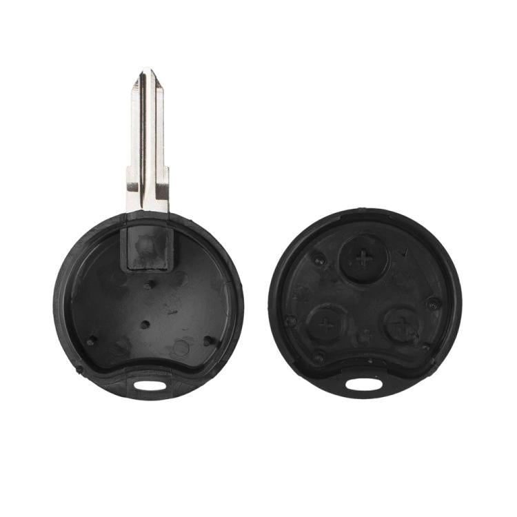For Mercedes-Benz Smart Flip Key Remote Key Fob Case, Style: 3 Buttons With Metal Key Blade