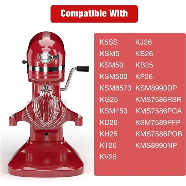 11-Wire Stainless Steel Whisk Attachment for KitchenAid 7 Quart Bowl-Lift Stand Mixer - KN211WW