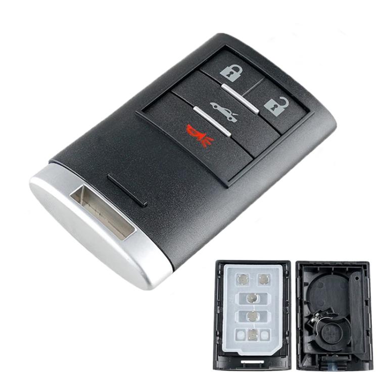 For Cadillac Car Remote Key Fob Case With Sedan Key Blade Blank - 3+1 Buttons