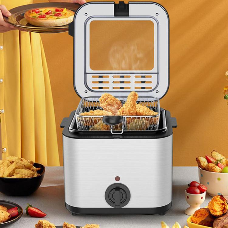 Visible Integrated Deep Fryer Household Overheat Protection French Fries Maker EU Plug
