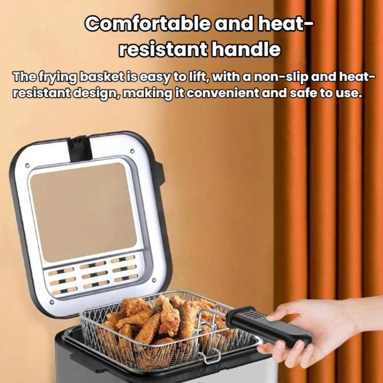 Visible Integrated Deep Fryer Household Overheat Protection French Fries Maker US Plug