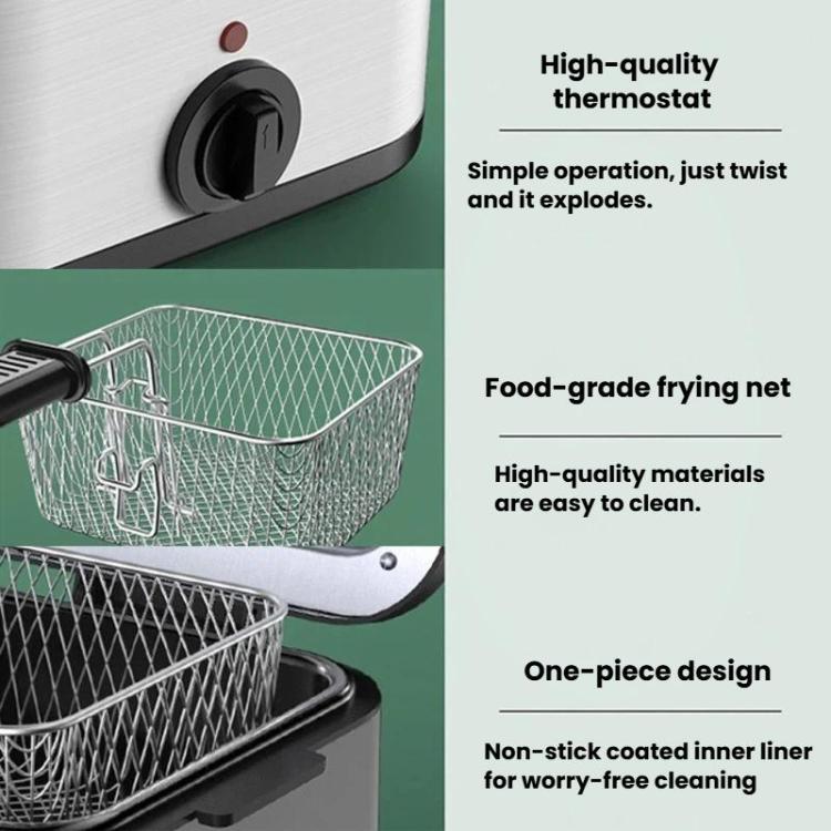 Visible Integrated Deep Fryer Household Overheat Protection French Fries Maker US Plug