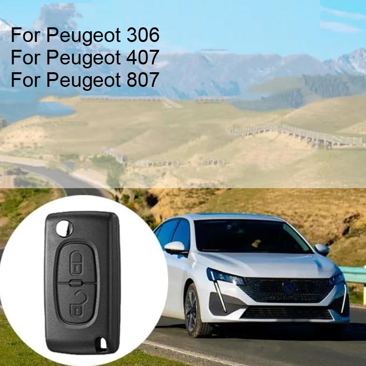 For Peugeot 2 Button Car Remote Key Shell - No Groove With Key Holder VA2, CE0536