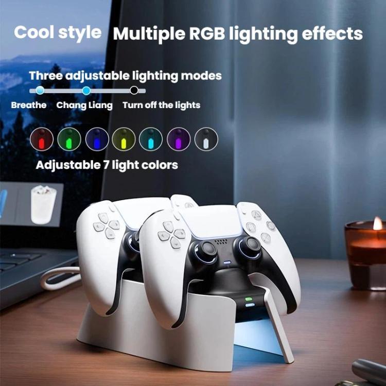 For PS5 ipega KD28 Handheld Fast Charging Dock Dual-Charging Game Controller Charger