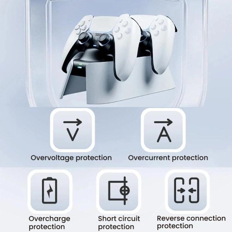 For PS5 ipega KD28 Handheld Fast Charging Dock Dual-Charging Game Controller Charger