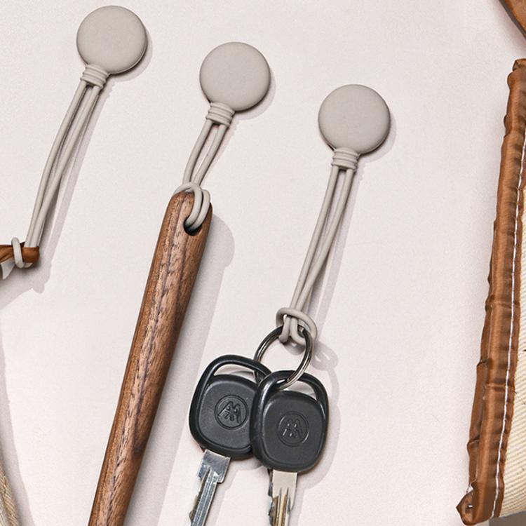 2pcs Bundled Silicone Magnetic Lanyard Data Cable Organizer - Apricot Coffee