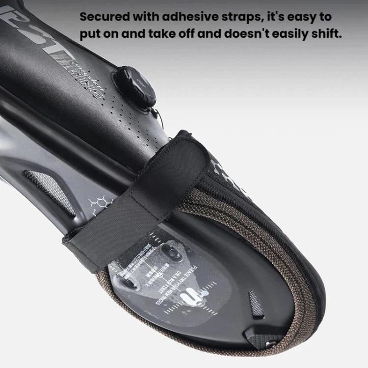 WEST BIKING Breathable Reflective Cycling Shoe Covers For Bikes Half Palm Windproof & Warm Shoe Covers, Size: L