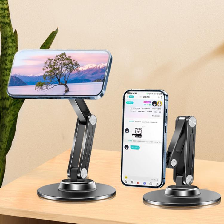 P74 Three-Axis Elevating Aluminum Alloy Magnetic 360 Degrees Rotating Folding Phone Stand